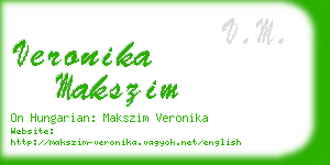 veronika makszim business card